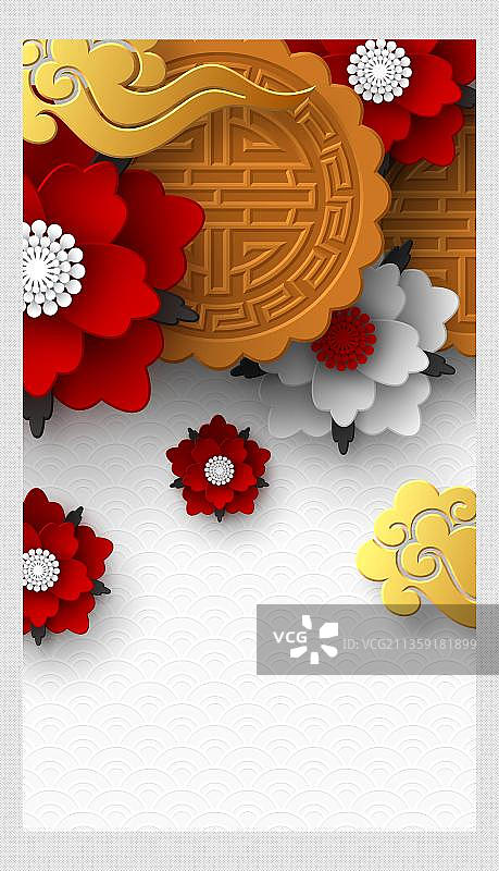 立体中式风格剪纸图片素材