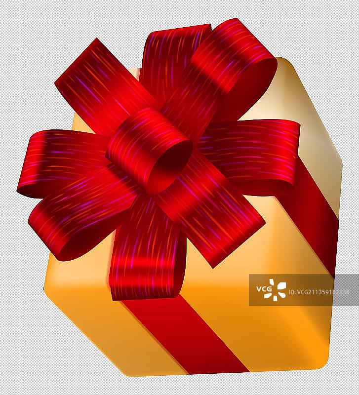 红色花团黄色包装盒图片素材