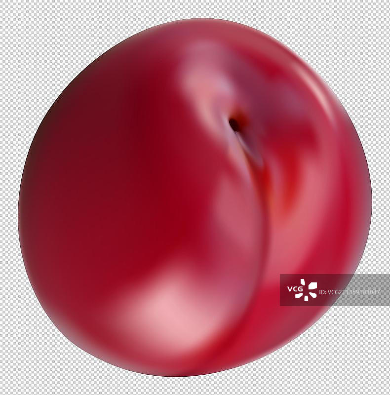 红色李子水果元素图片素材