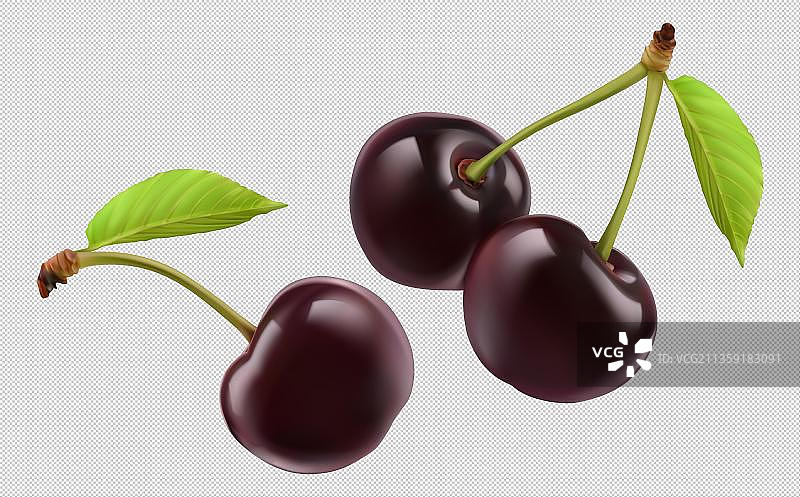 樱桃水果元素图片素材