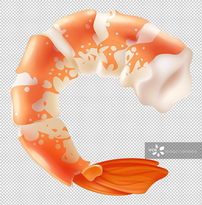 卡通鲜美的虾肉图片素材