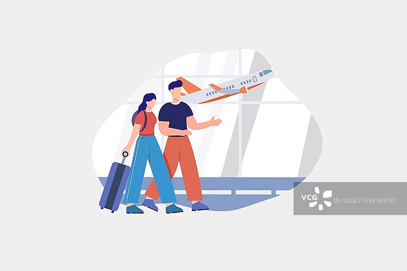 机场候机厅的旅客图片素材