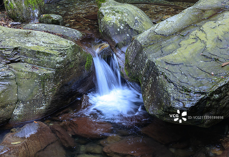 贵州省铜仁市江口县亚木沟景区，岩石，溪流。图片素材