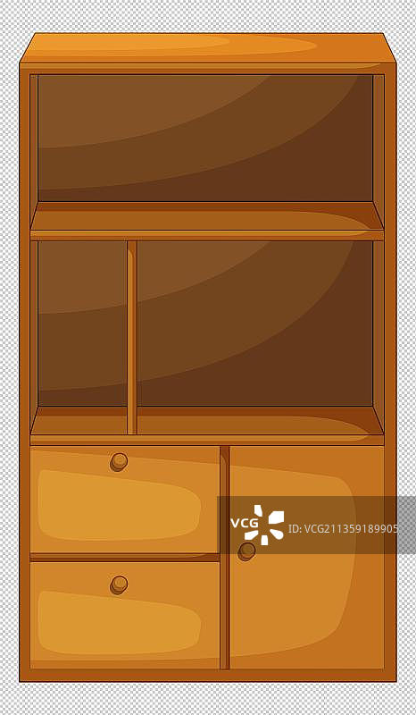 黄棕色书柜元素图片素材