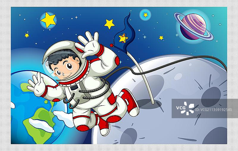 太空上的宇航员元素图片素材
