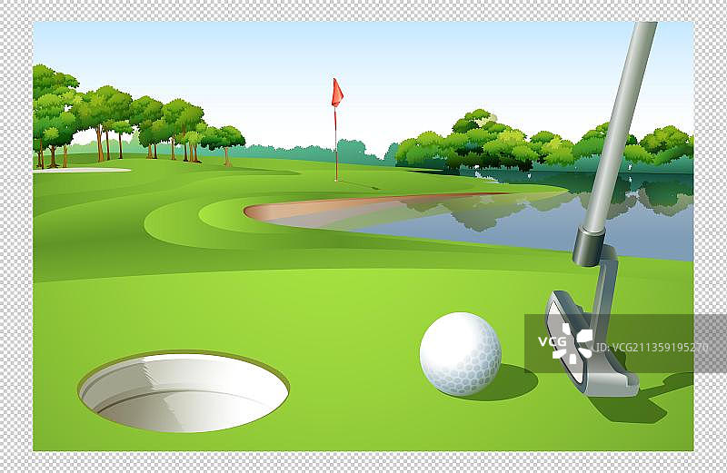 休闲的高尔夫球场图片素材