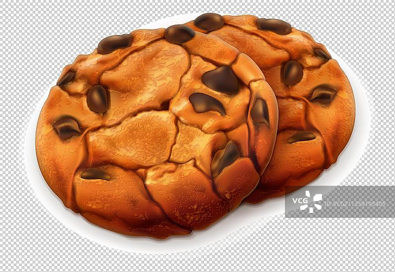 醇厚的巧克力豆曲奇图片素材