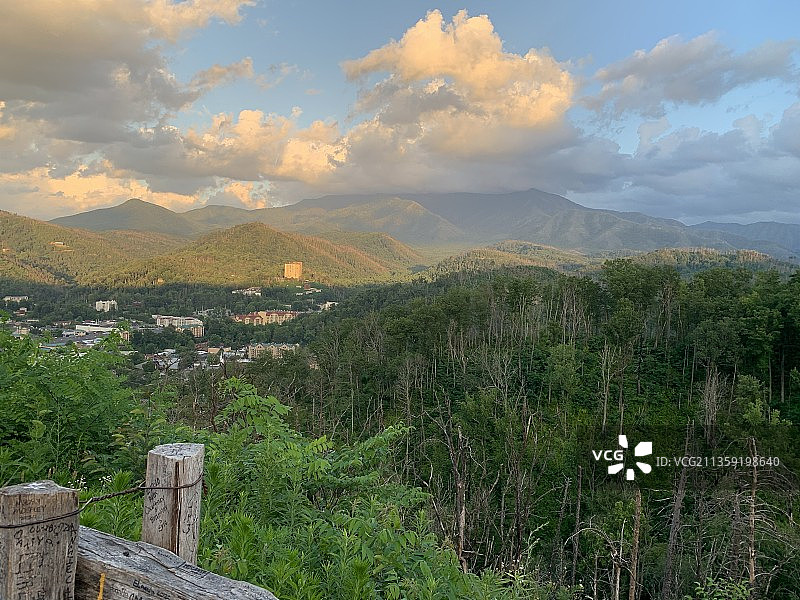 美国大雾山国家公园的壮丽景色图片素材