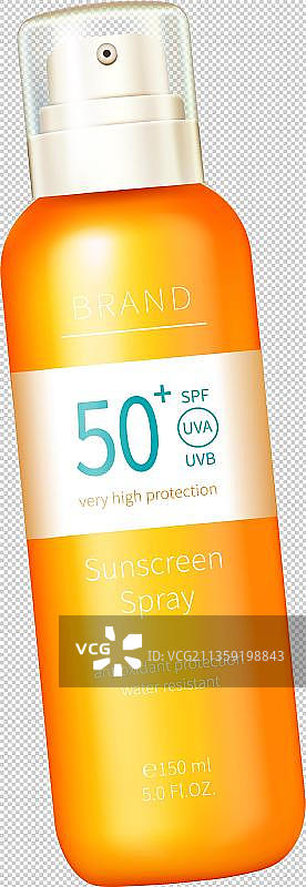 卡通瓶装的防晒喷雾图片素材