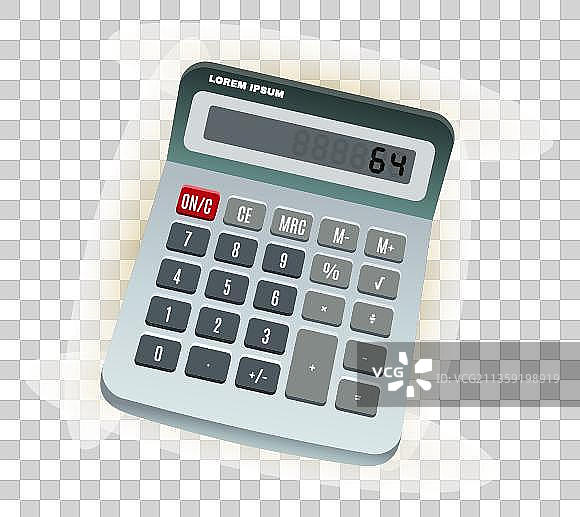 卡通显示数字的计算器图片素材