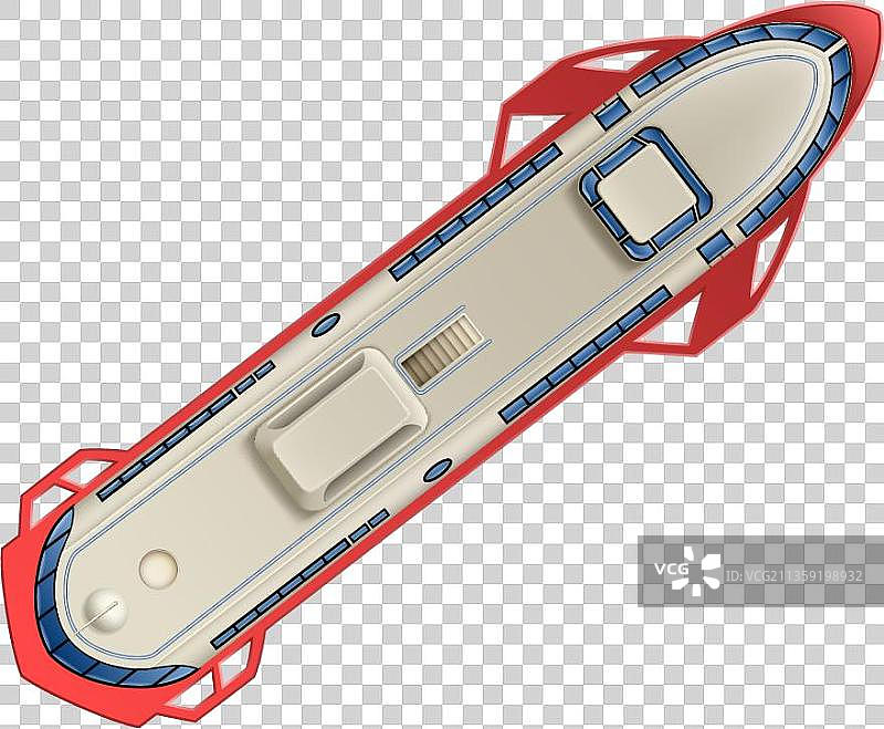 卡通甲板上的游轮元素图片素材