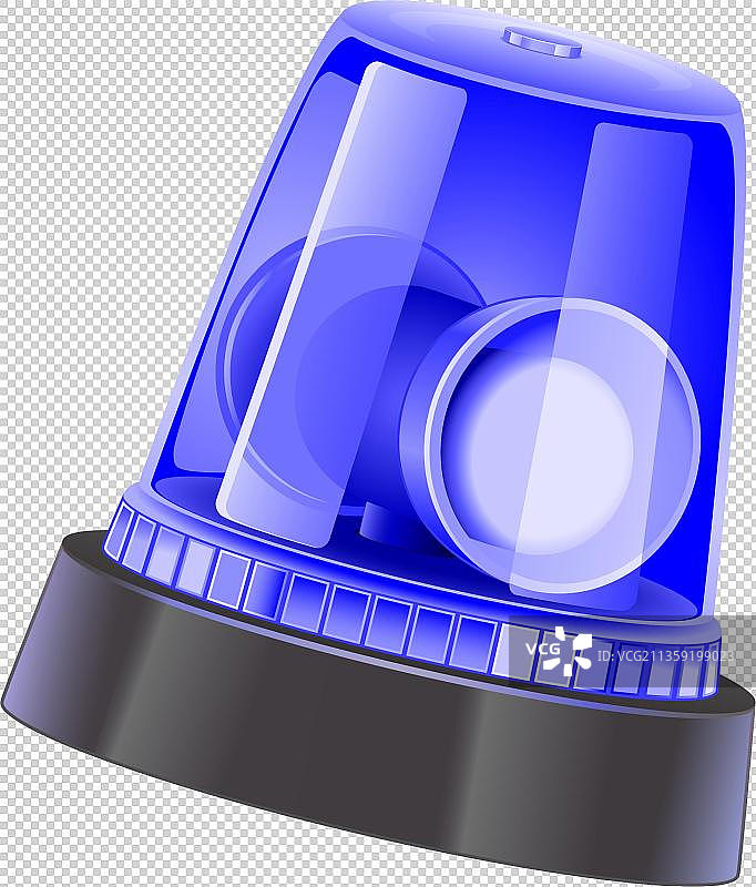 蓝色警报器元素图片素材