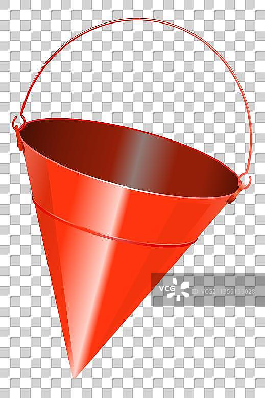 红色手提小桶元素图片素材
