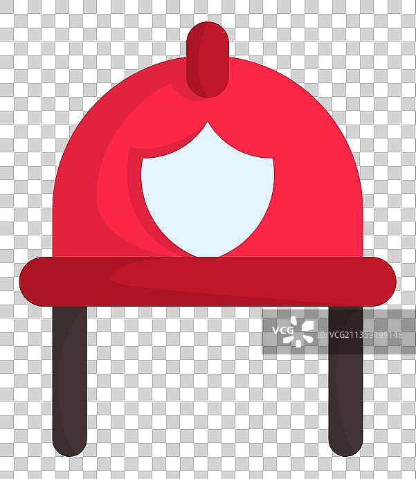 卡通红色消防帽元素图片素材