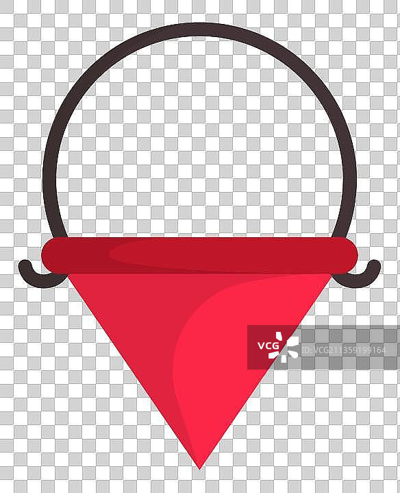 卡通红色锥形水桶元素图片素材