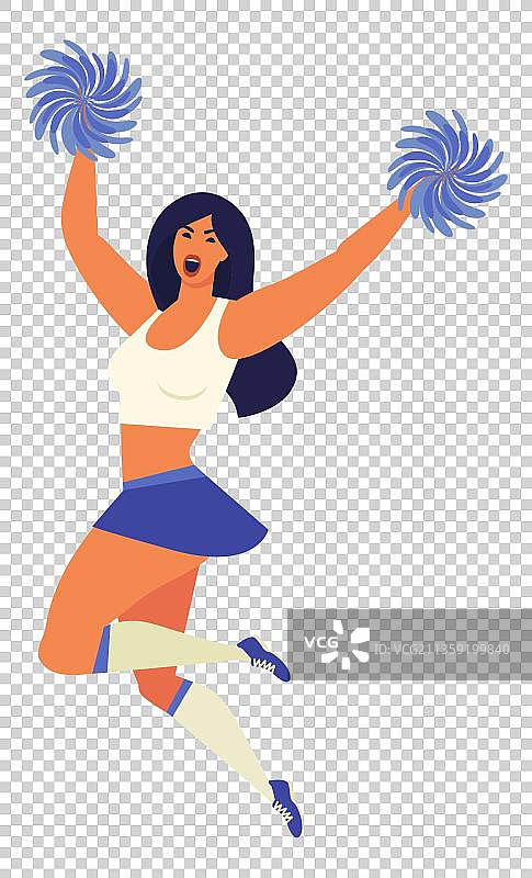 扭着腰跳舞的啦啦队图片素材