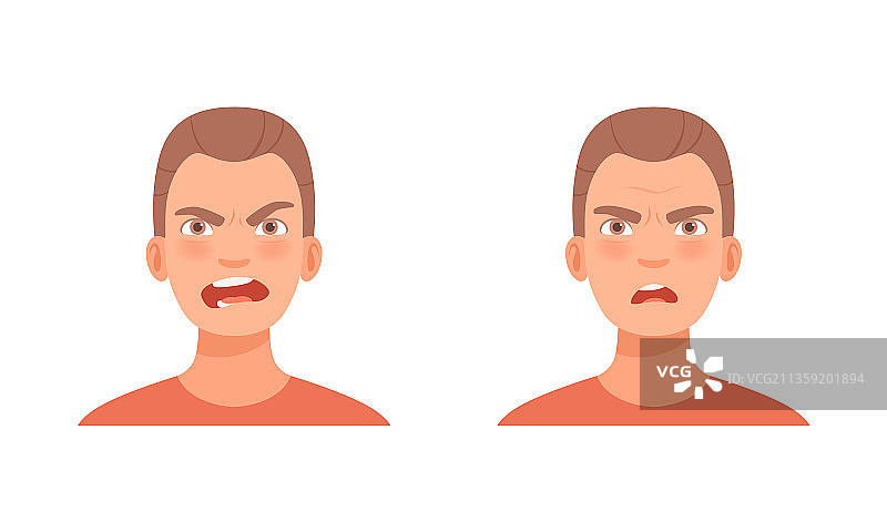 皱眉的男人头像表情图片素材