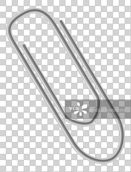 卡通银色回形针元素图片素材