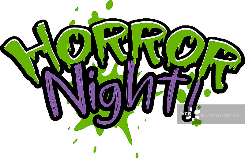 绿色血滴风格：恐怖之夜图片素材