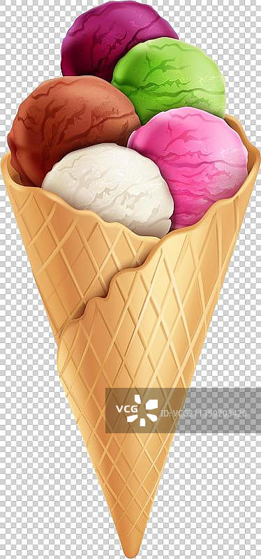 彩色甜筒元素图片素材