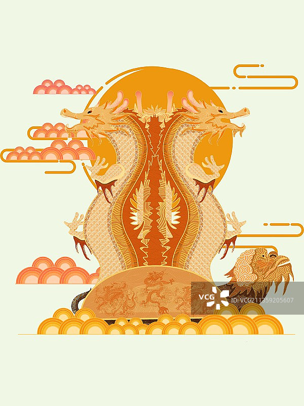 十龙聚龟图片素材