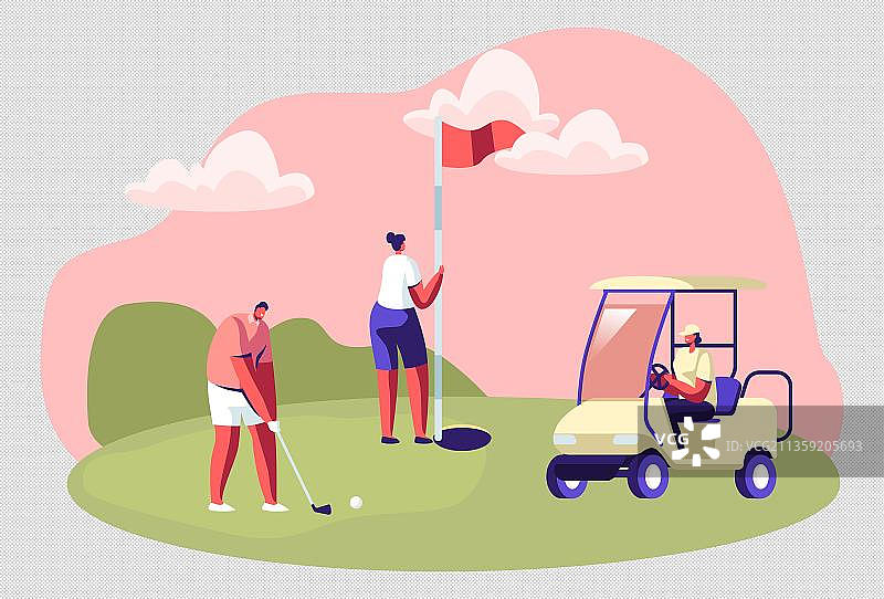 室外打高尔夫图片素材