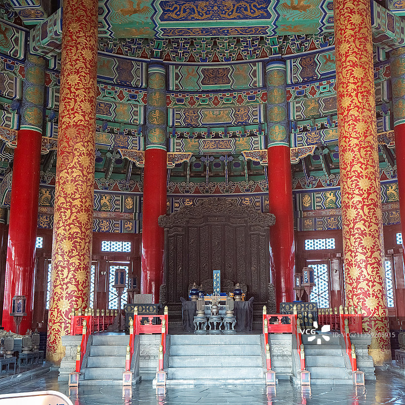 北京天坛祈年殿内部图片素材