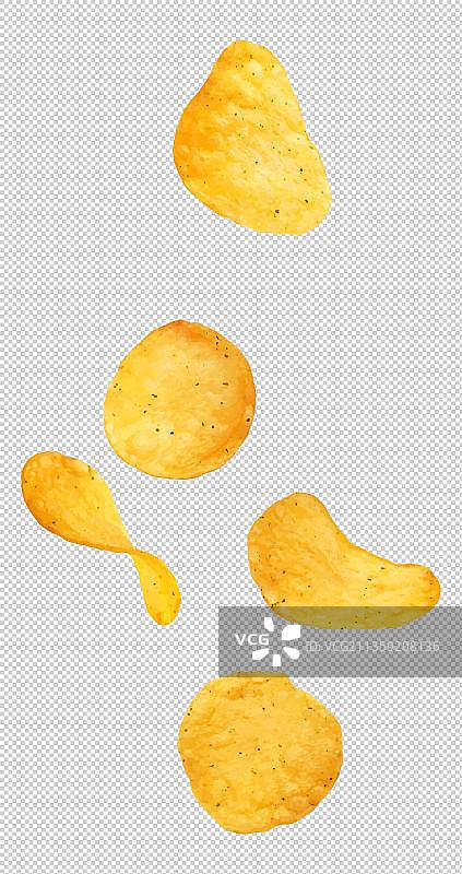 卡通脆脆的薯片元素图片素材