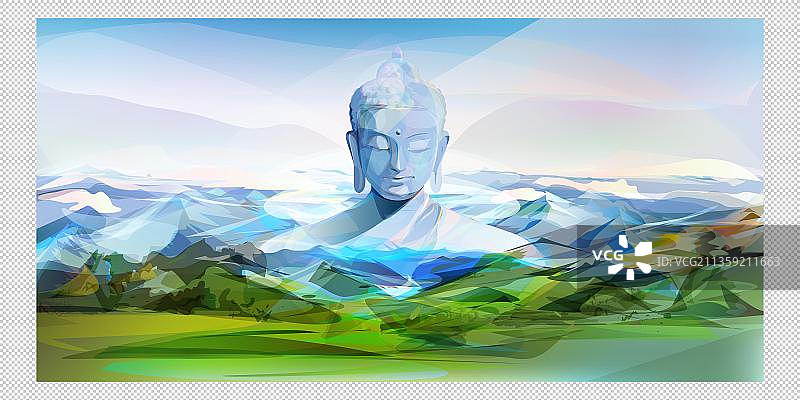 卡通立体的弥勒佛背景图图片素材