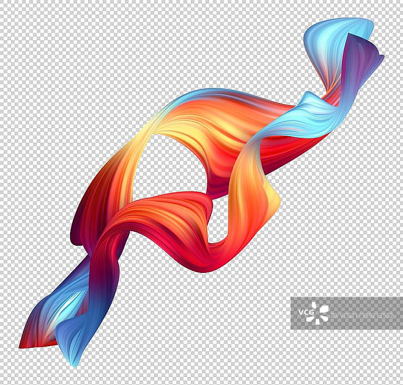 卡通一条渐变的丝带元素图片素材