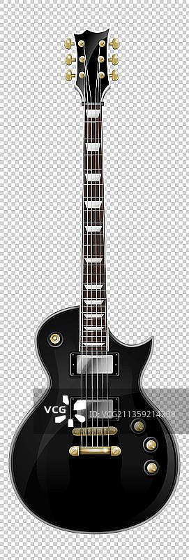 黑色吉他卡通高清png免抠元素图片素材