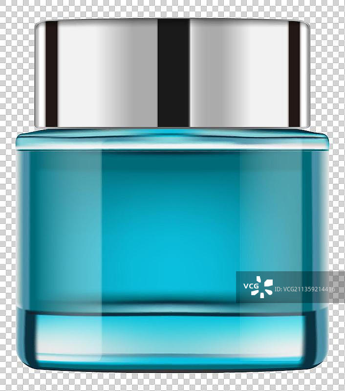 卡通蓝色立体护肤品元素图片素材