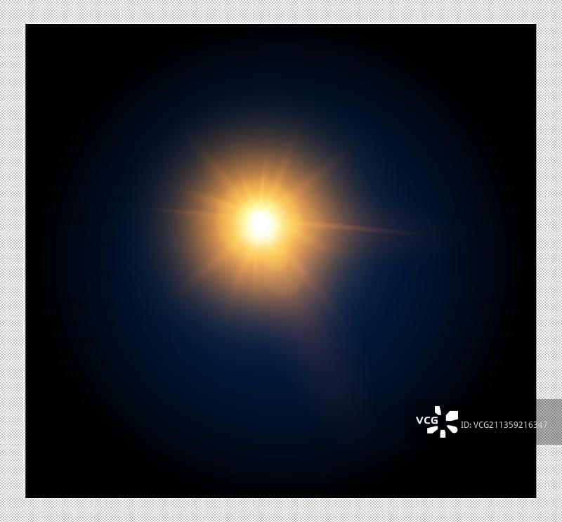 金色的太阳光晕图片素材