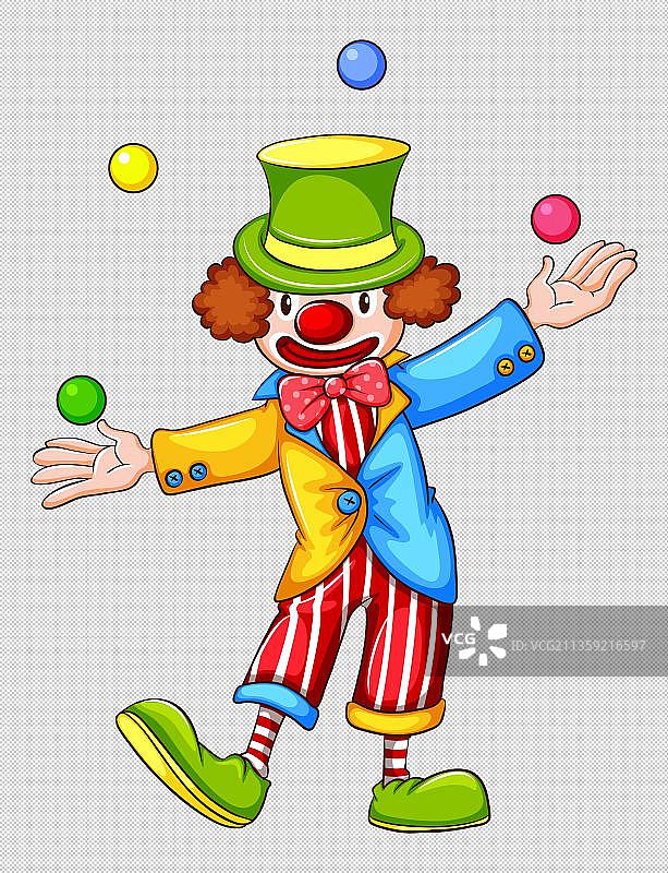 卡通马戏团里的小丑人图片素材