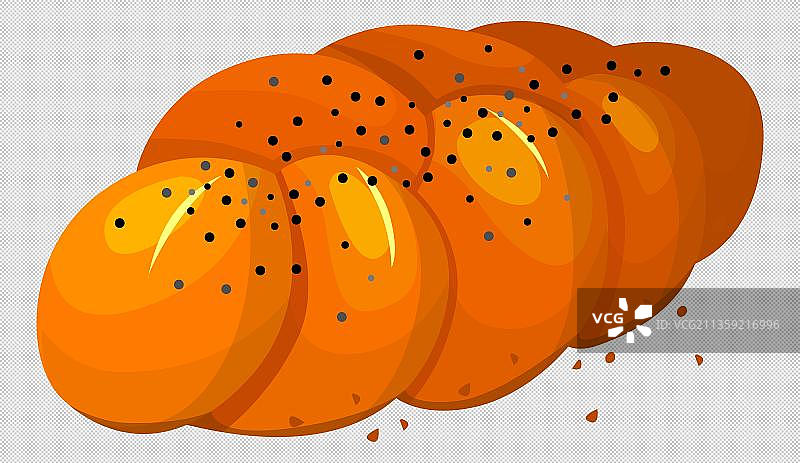 卡通现烤的芝麻面包图片素材