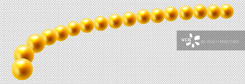 卡通一串金黄色珠子图片素材