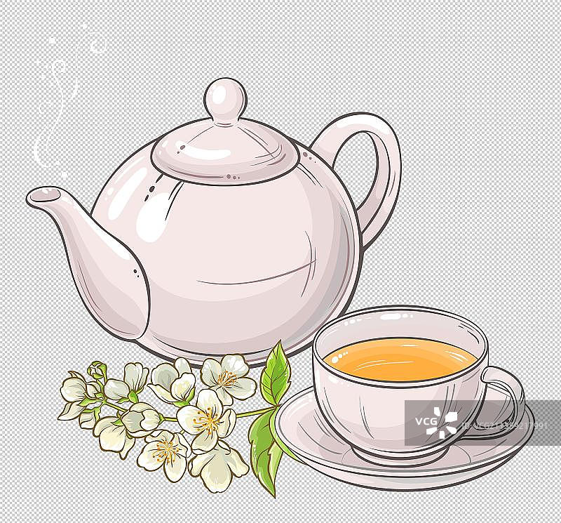 香气四溢的茶汤图片素材