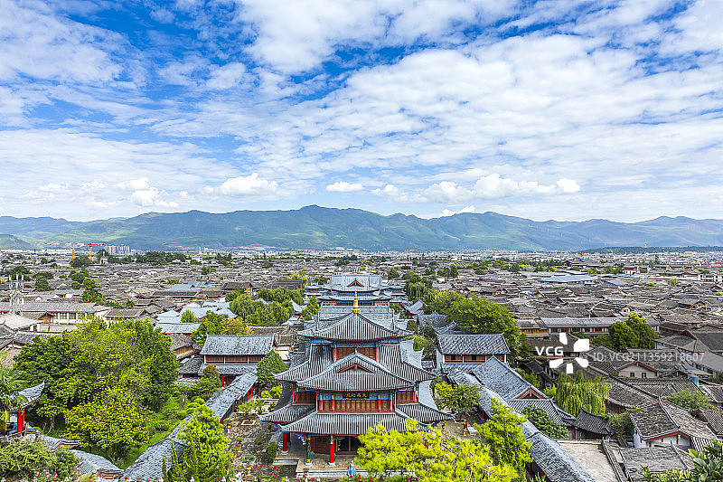 中国云南丽江木府古建筑旅游风光图片素材