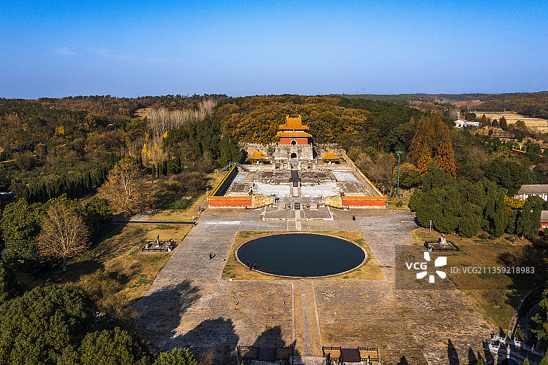 世界文化遗产湖北钟祥明显陵图片素材