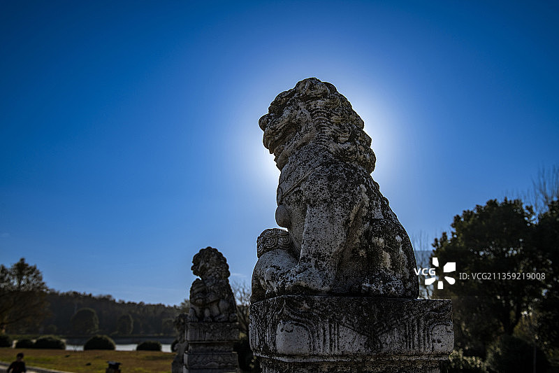世界文化遗产湖北钟祥明显陵图片素材