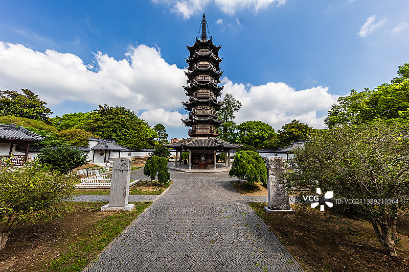 江苏苏州常熟聚沙园图片素材