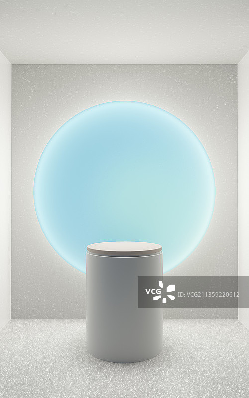 创意室内展示台3D渲染图片素材