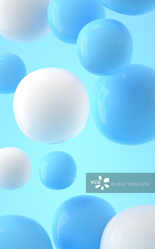 柔软的弹性球体3D渲染图片素材