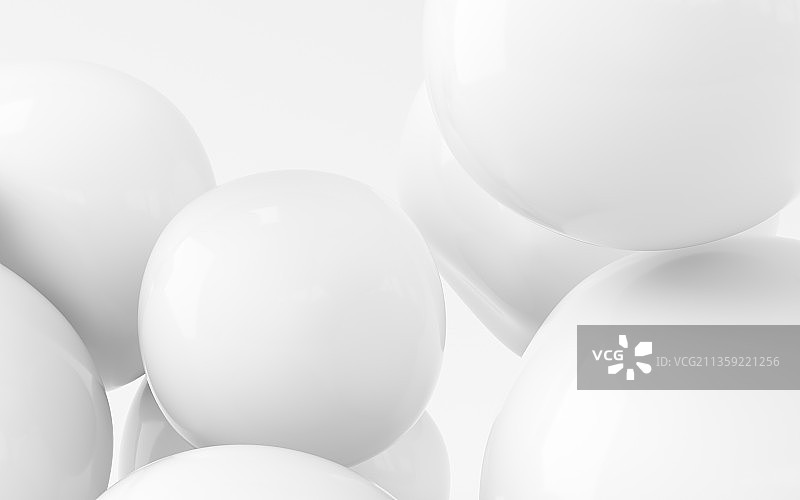 柔软的弹性球体3D渲染图片素材