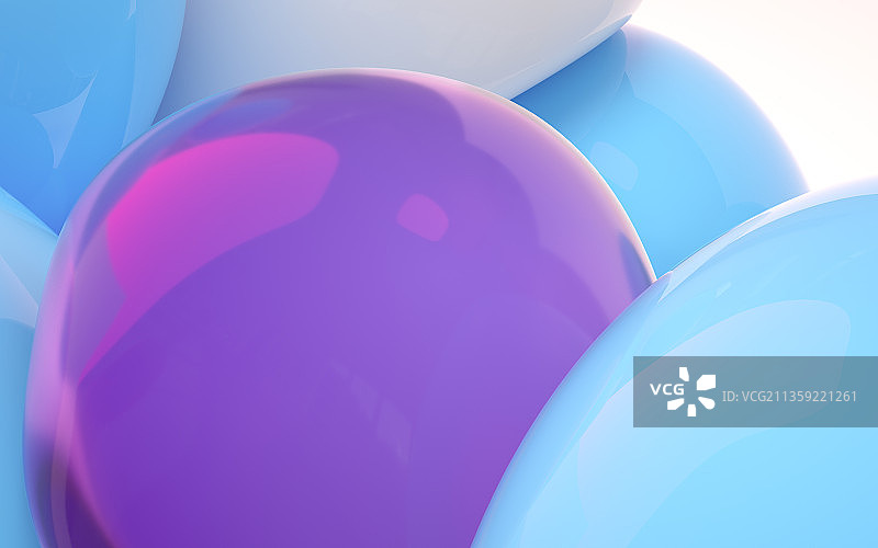 柔软的弹性球体3D渲染图片素材