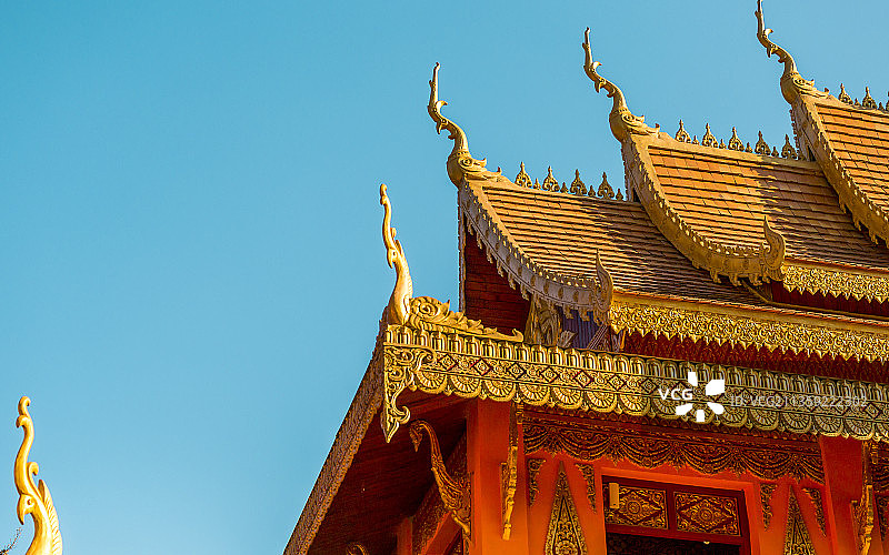 云南西双版纳总佛寺建筑风景图片素材