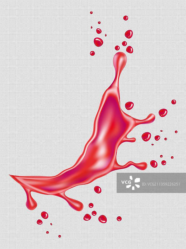 卡通水果石榴汁元素图片素材