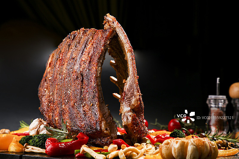 伊比利亚烤猪排图片素材