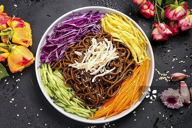 五色荞麦面图片素材