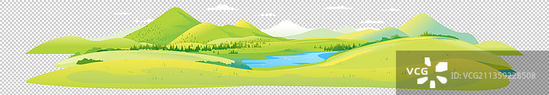 卡通黄色草地元素图片素材